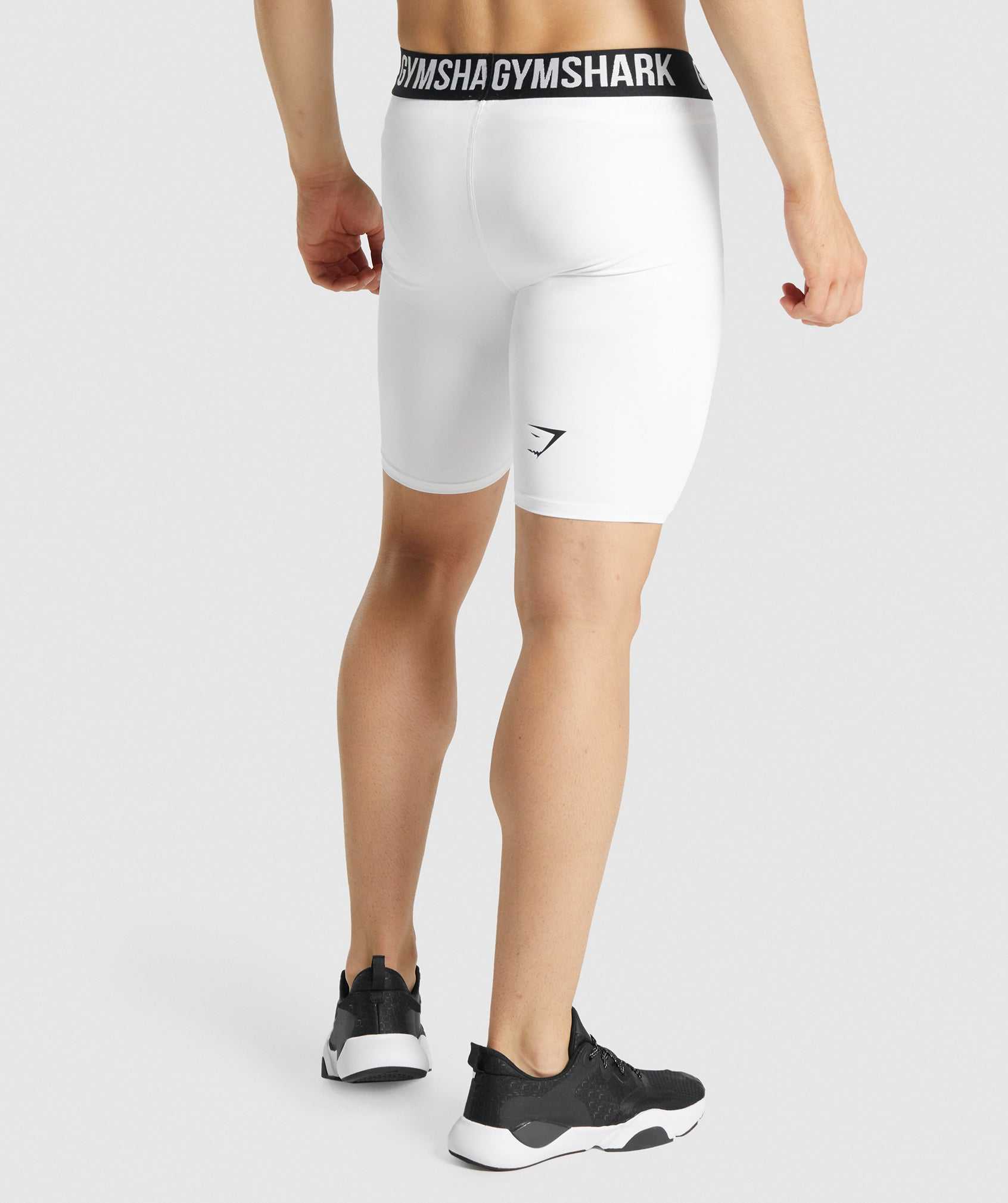 White Gymshark Element Baselayer Men's Shorts | FSRLMZ095