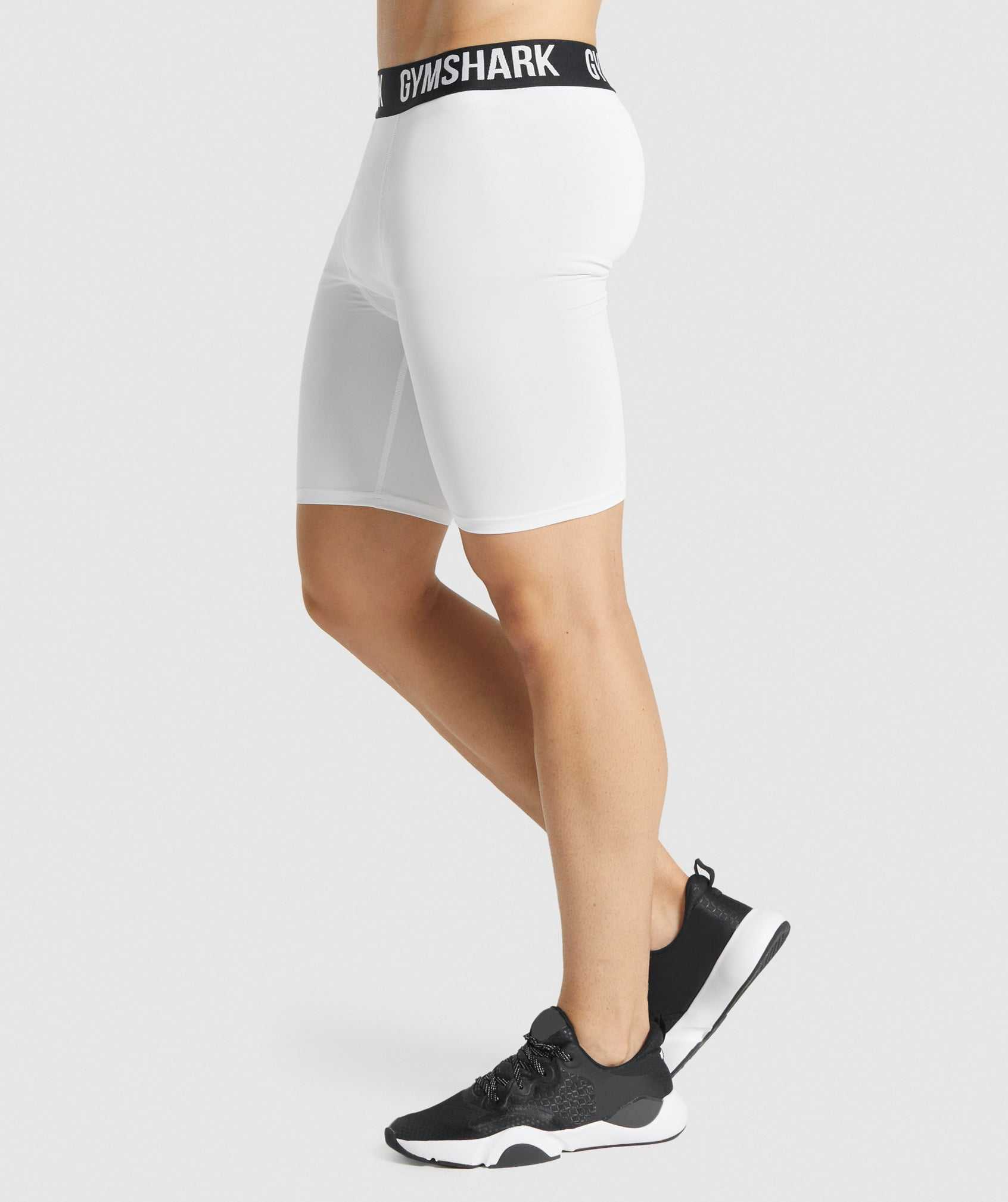 White Gymshark Element Baselayer Men's Shorts | TAOXUD149