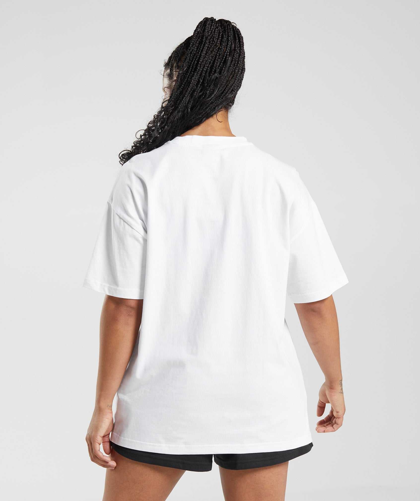 White Gymshark Legacy Oversized Women's T Shirts | ZGXAJU397