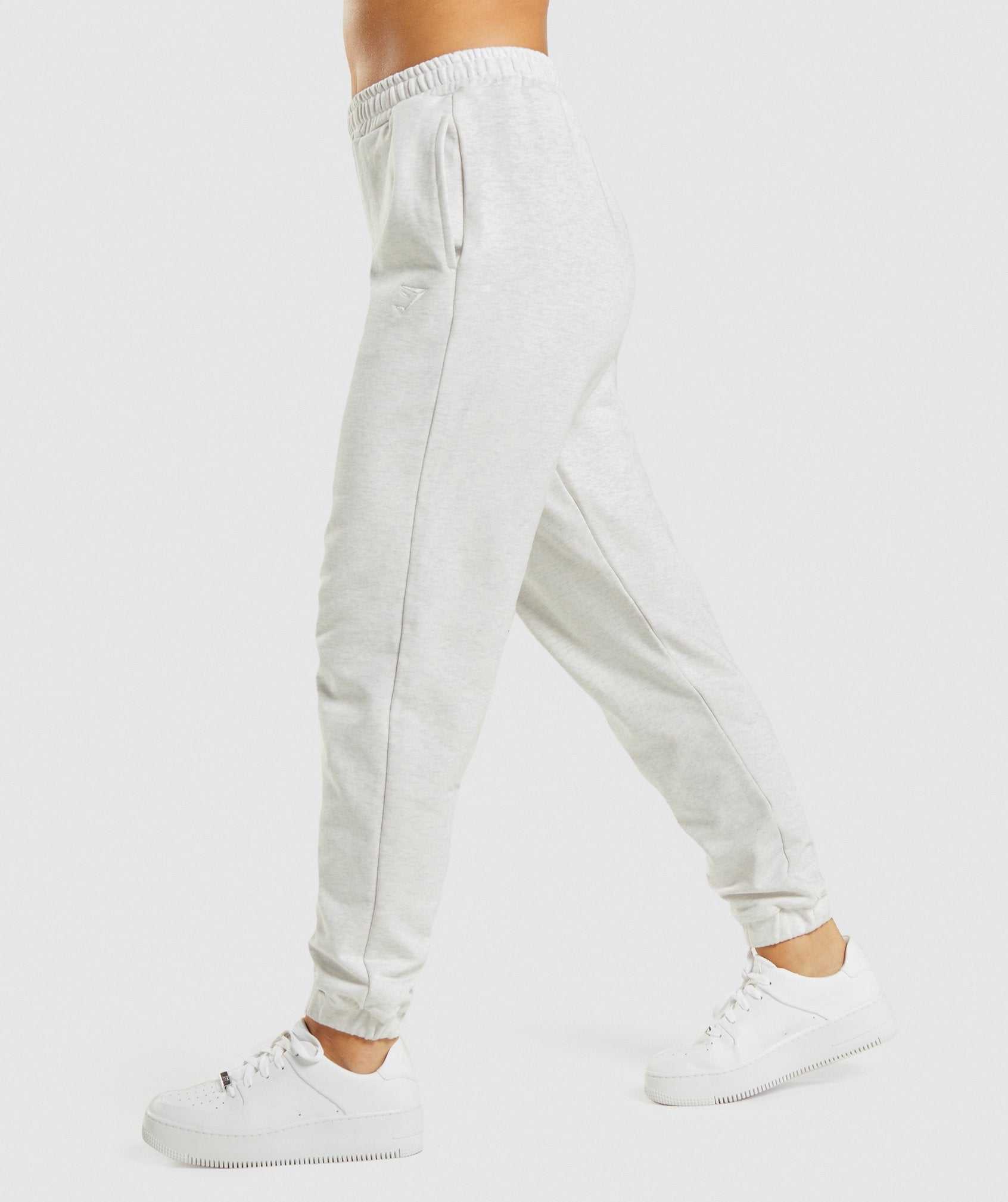 White Gymshark Rest Day Sweats Women's Jogger | GIXDTE409