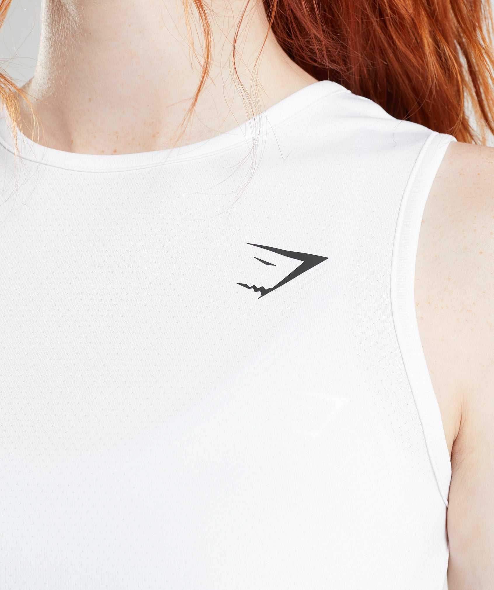 White Gymshark Training Crop Women's Tops | JXANRQ752