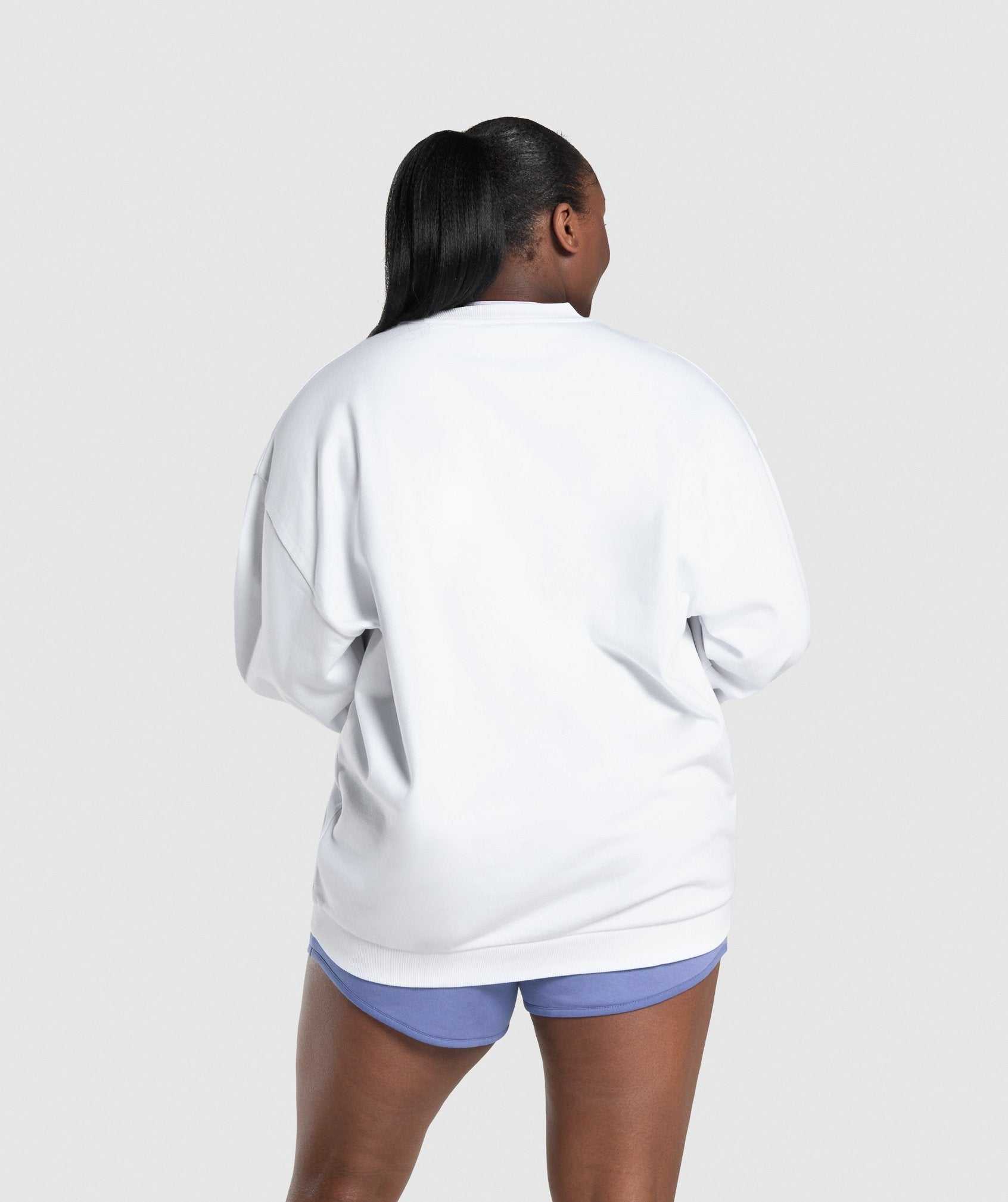 White Gymshark Training Oversized Sweatshirt Women's Pullover | PVZWHT812