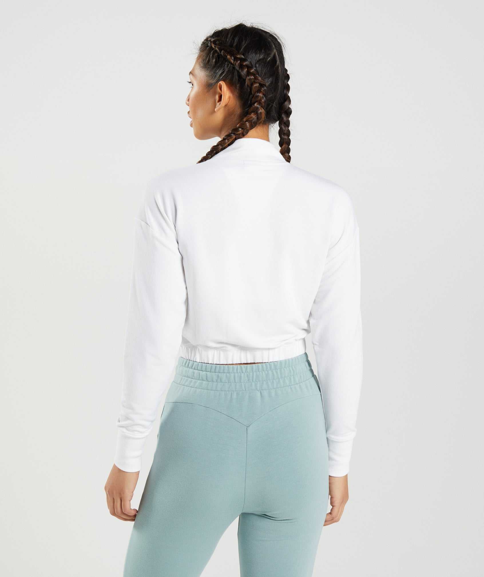 White Gymshark Training Pippa Women's Pullover | WZIHDK859