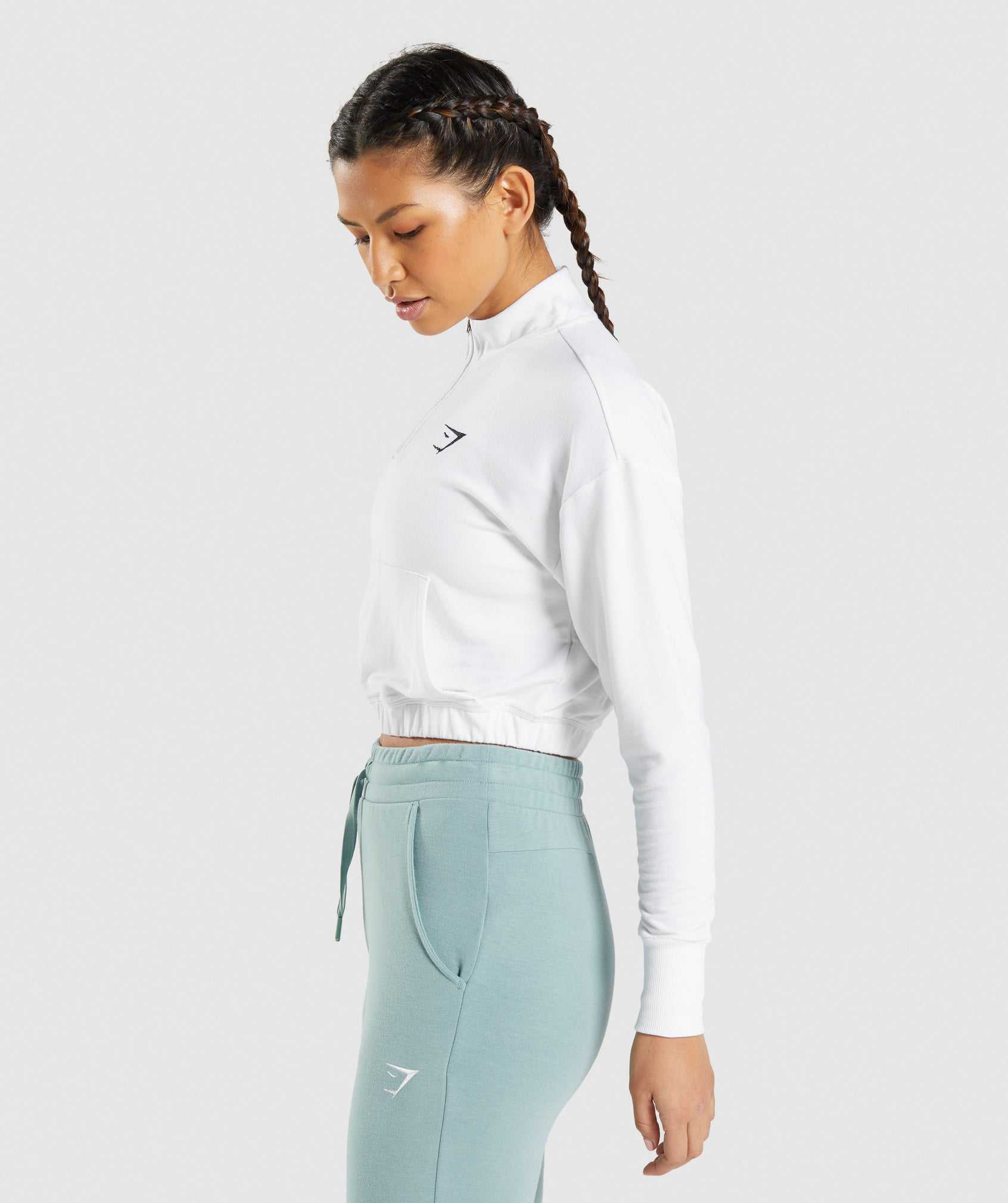 White Gymshark Training Pippa Women's Pullover | WZIHDK859