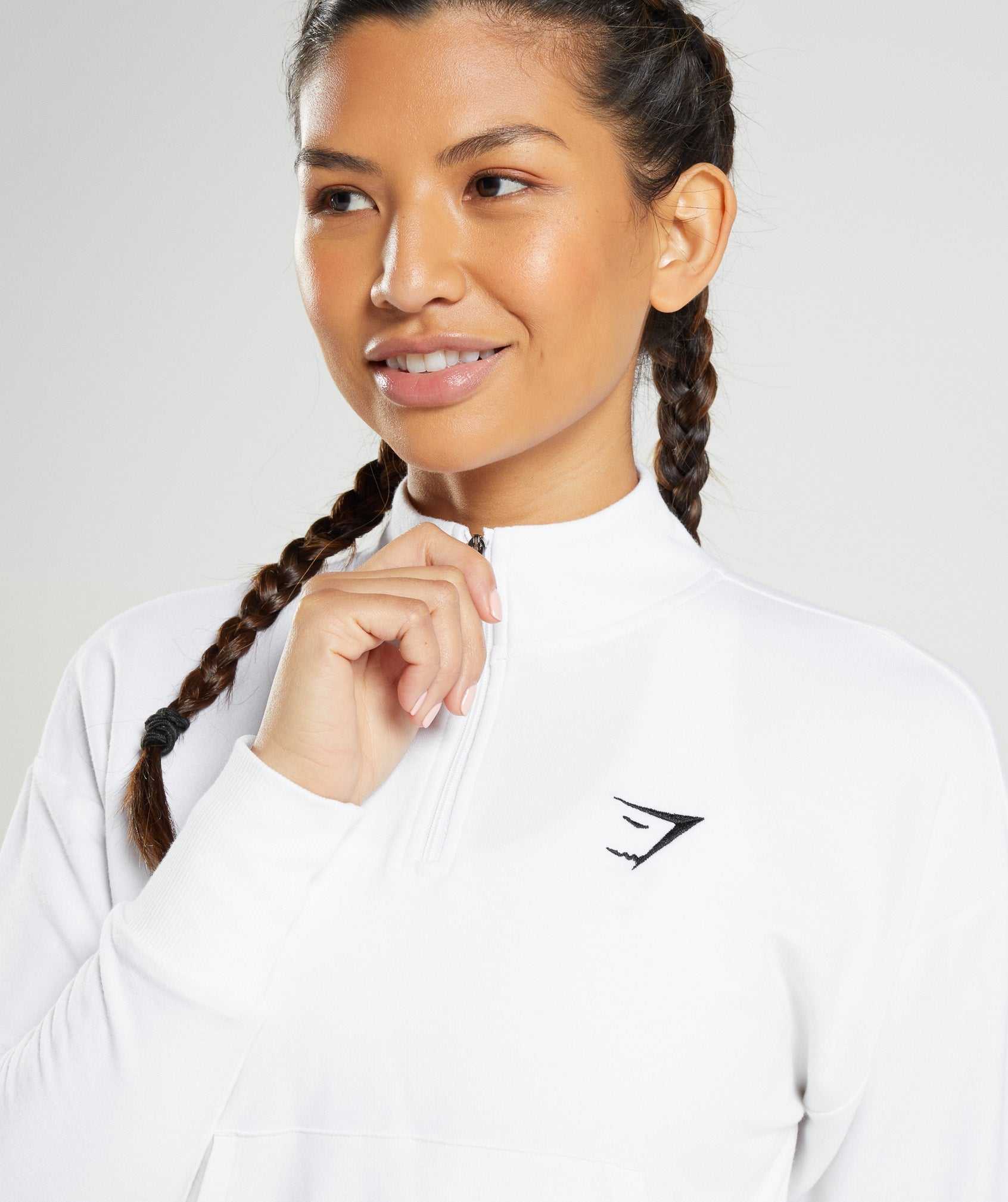 White Gymshark Training Pippa Women's Pullover | WZIHDK859