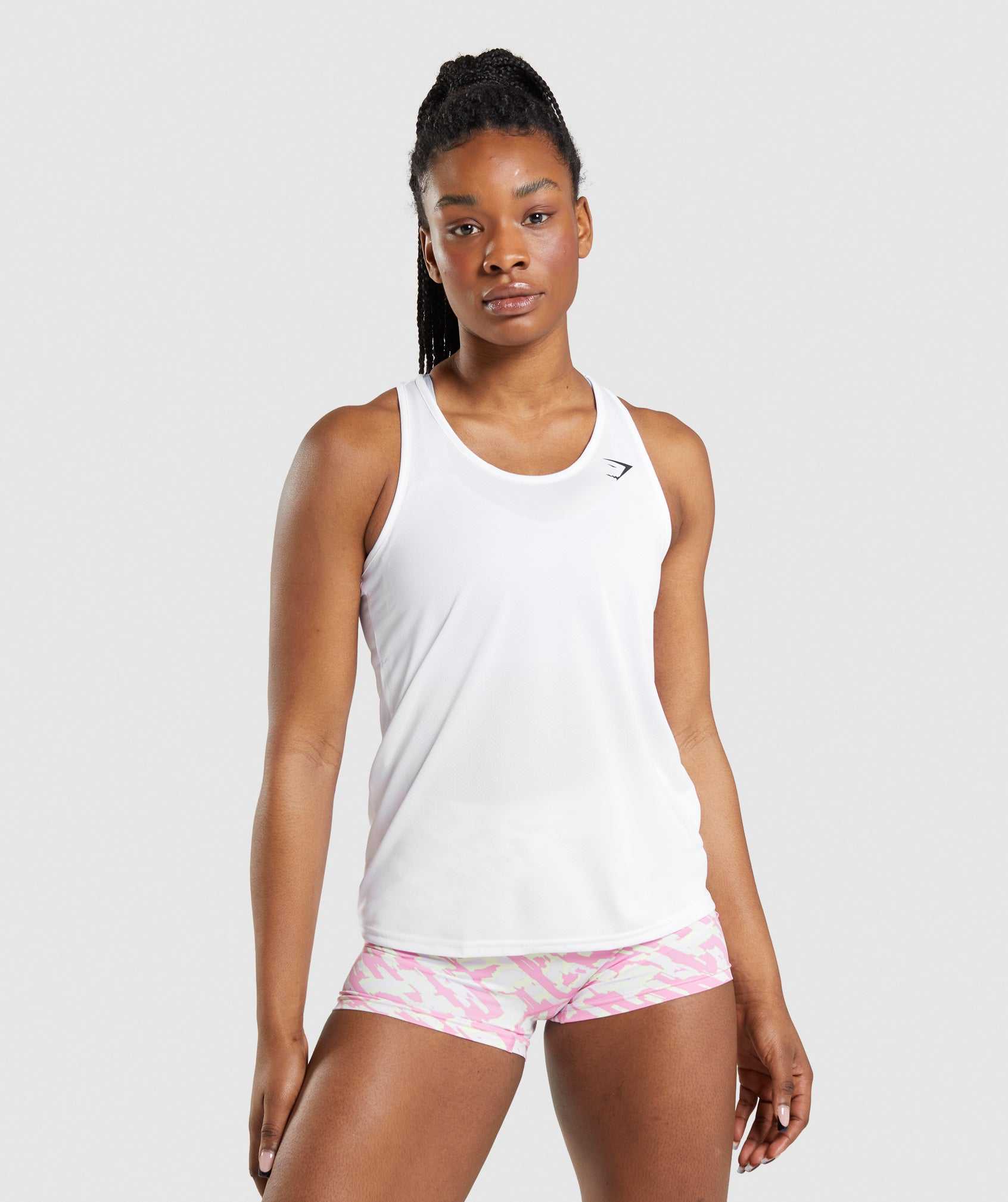 White Gymshark Training Women\'s Tanks | BDITLG716