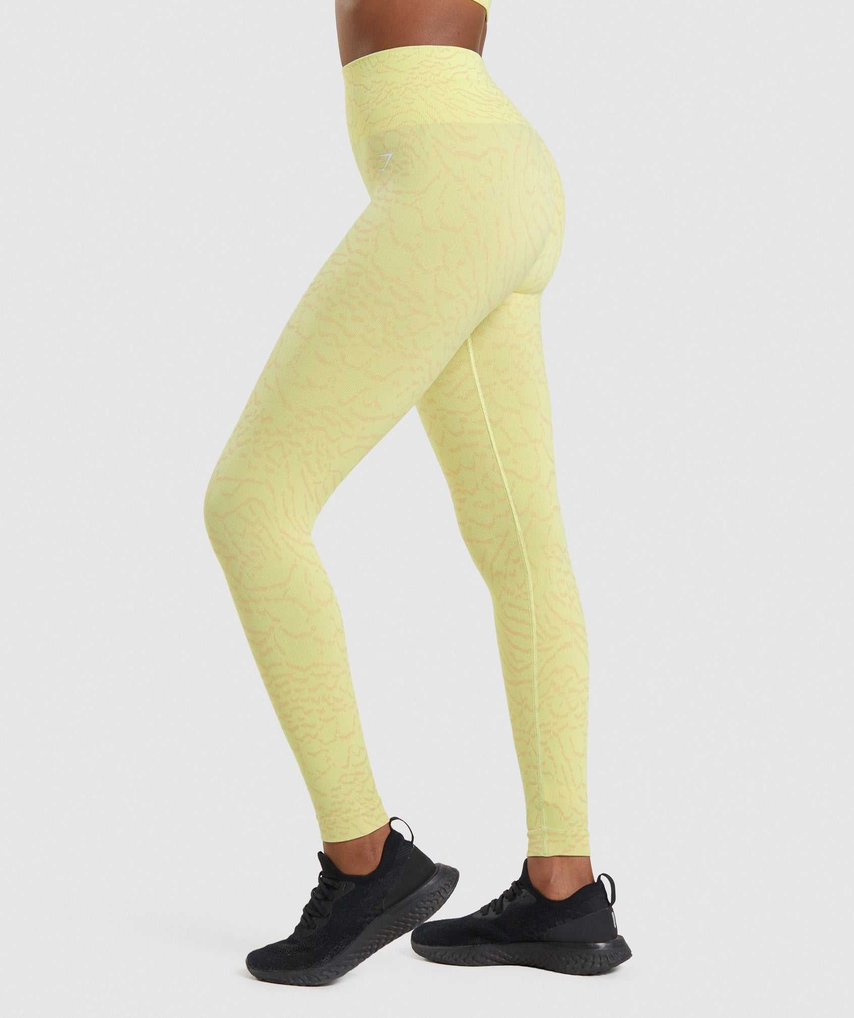 Yellow Gymshark Adapt Animal Seamless Women's Leggings | FAXYND261