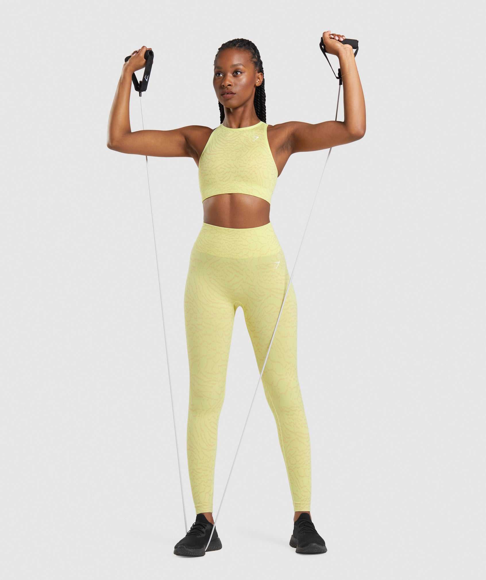 Yellow Gymshark Adapt Animal Seamless Women's Leggings | FAXYND261