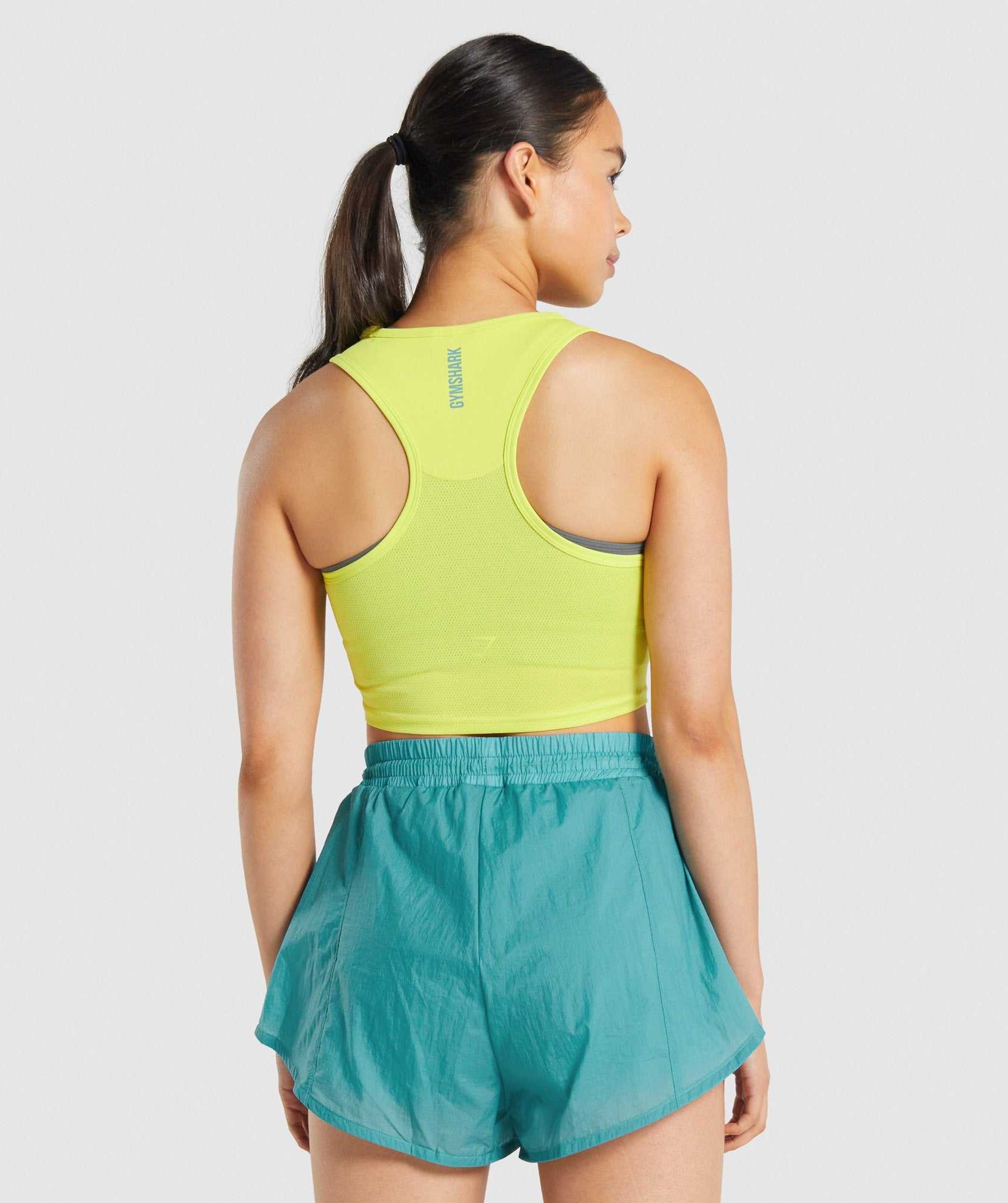 Yellow Gymshark Pulse Crop Women's Tanks | JUYELF510